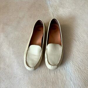 UGG leather driving loafers moccasins slip on shoe off white mens size 10